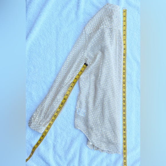 Equipment Gold Metallic Polka-dot Button-down Shirt - Picture 11 of 11